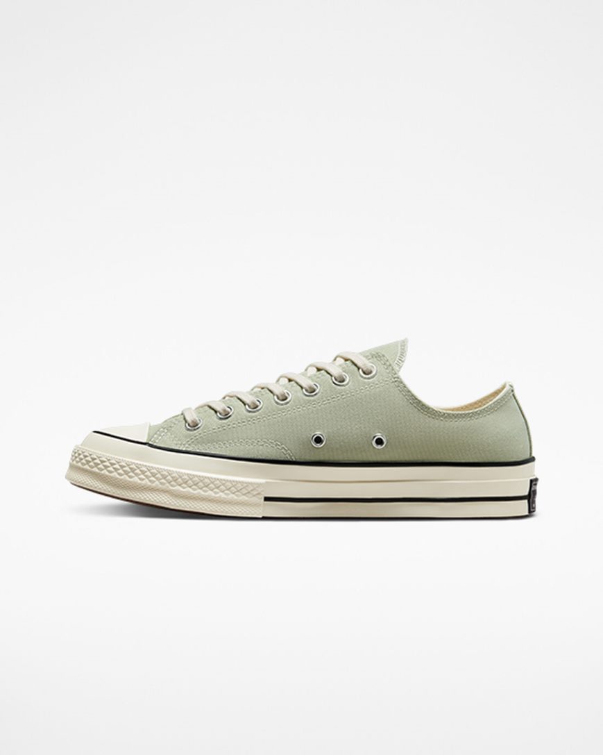 Zapatillas Bajas Converse Chuck 70 Vintage Canvas Hombre Verde Oliva Negras | PE 72PL40